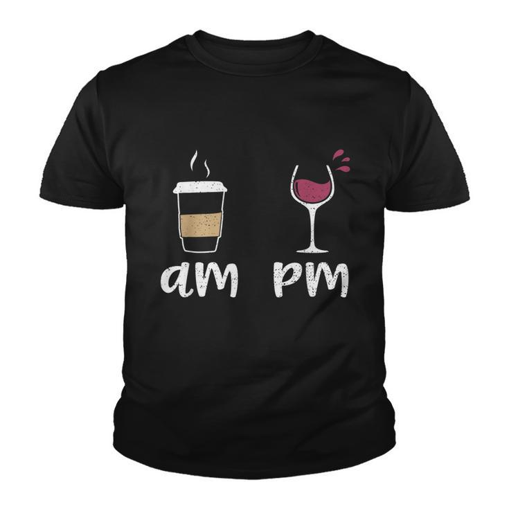 Am Coffee Pm Wine Coffee Youth T-shirt