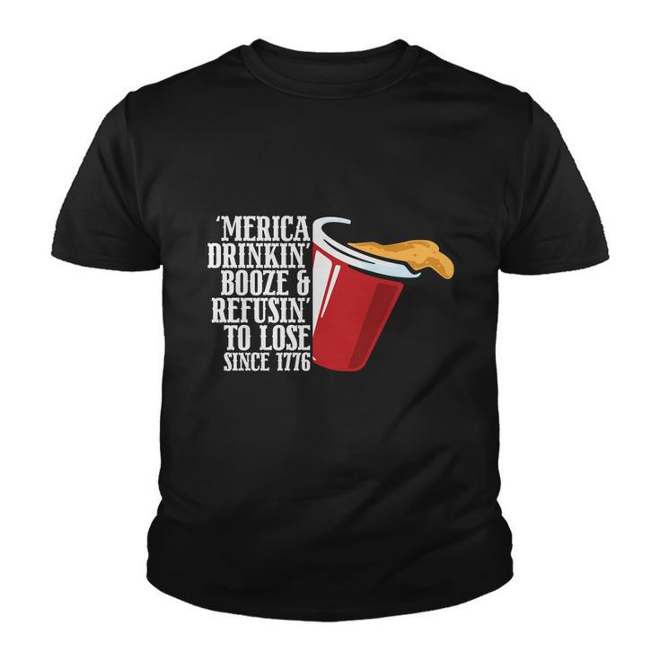 America Drinking Booze Refusing To Lose Since 1776 Plus Size Shirt For Men Women Youth T-shirt