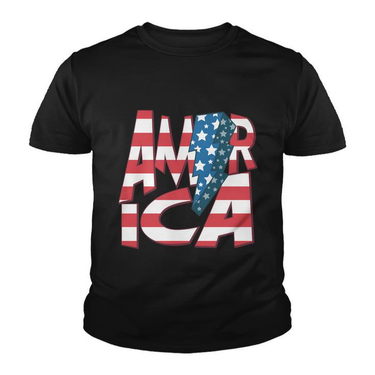 America Usa Flag Patriotic Independence Day 4Th Of July Meaningful Gift Youth T-shirt