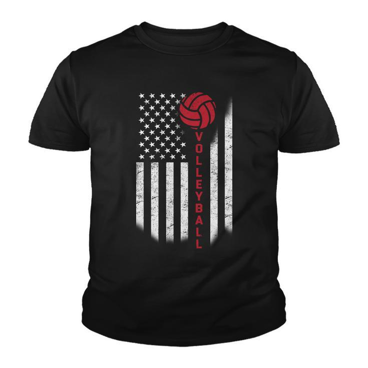 America Volleyball Flag Tshirt Youth T-shirt