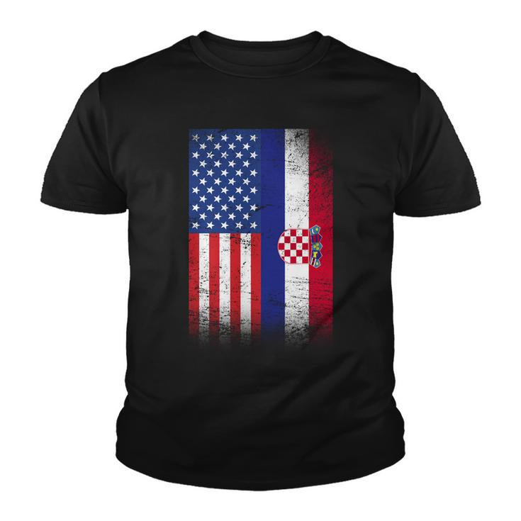 American Croatian Flag Croatia Pride Youth T-shirt