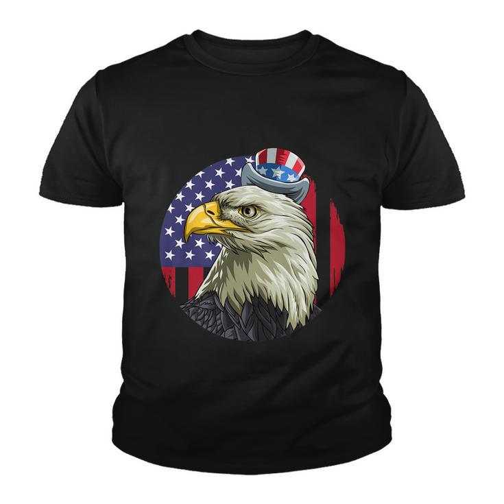 American Flag Bald Eagle 4Th Of July Uncle Sam Usa Youth T-shirt