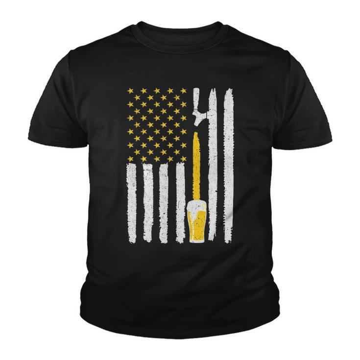 American Flag Beer Lovers Th Youth T-shirt
