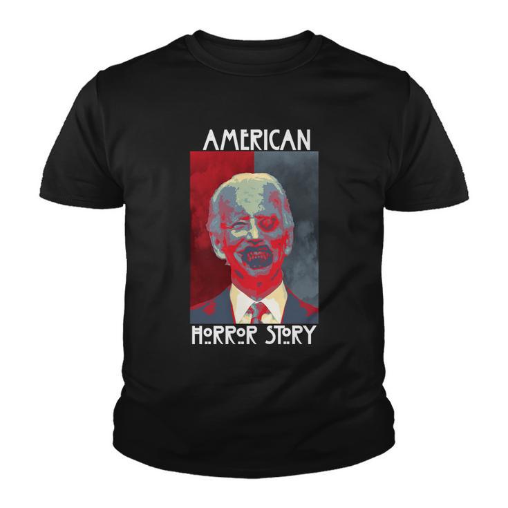 American Horror Funny Anti Biden Tshirt Youth T-shirt