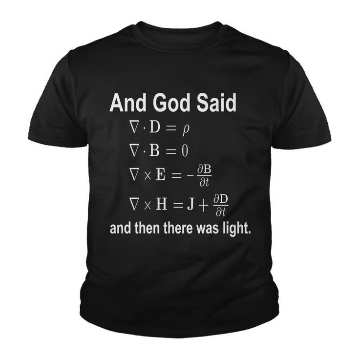 And God Said Formula Tshirt Youth T-shirt