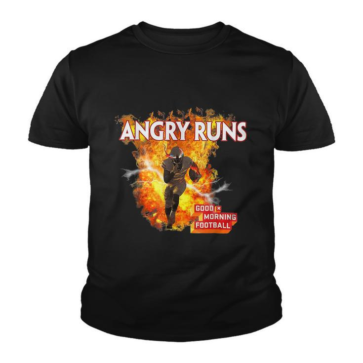 Angry Runs Good Morning Football Sport Lover Football Fan Tshirt Youth T-shirt