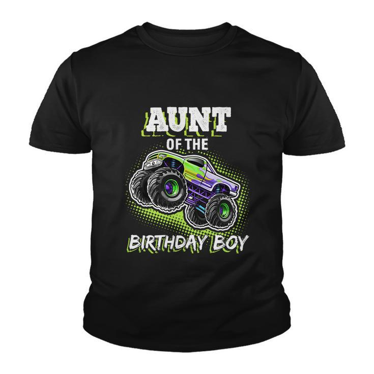 Aunt Of The Birthday Boy Monster Truck Birthday Gift Youth T-shirt