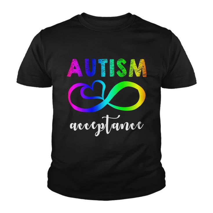 Autism Acceptance Rainbow Tshirt Youth T-shirt