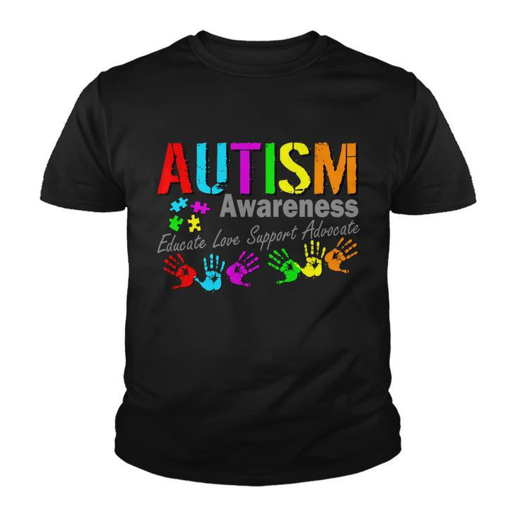 Autism Awareness Educate Love Support Advocate Youth T-shirt
