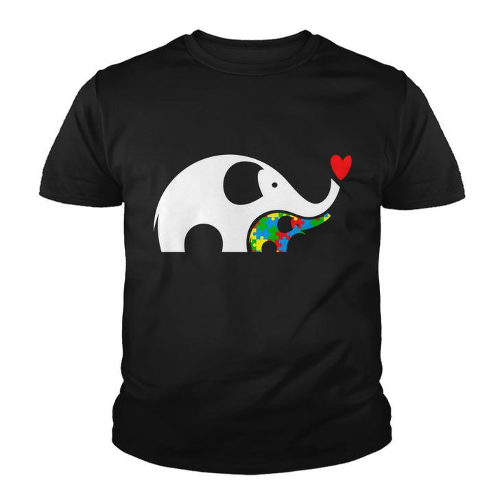 Autism Awareness Mother Baby Elephant Youth T-shirt
