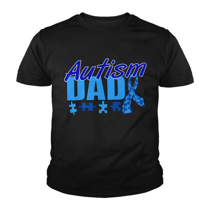 Autism Dad Awareness Ribbon Tshirt Youth T-shirt