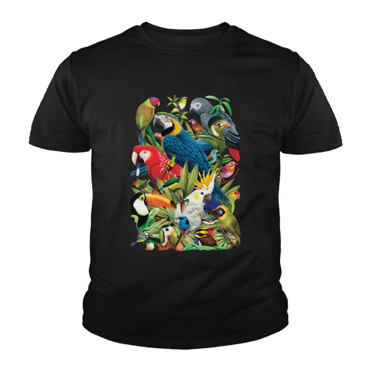 Avian World Wild Birds Parrots Tshirt Youth T-shirt