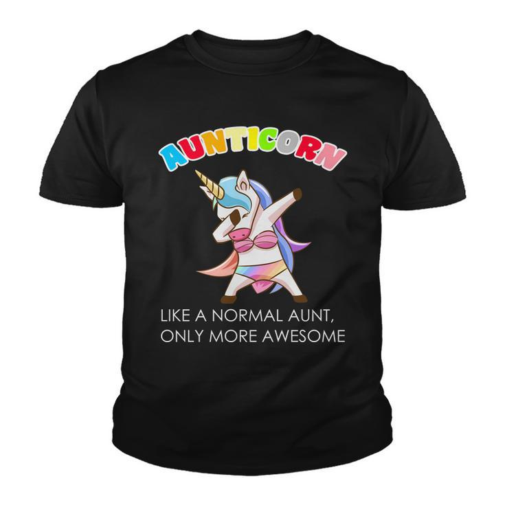 Awesome Aunticorn Like A Normal Aunt Youth T-shirt