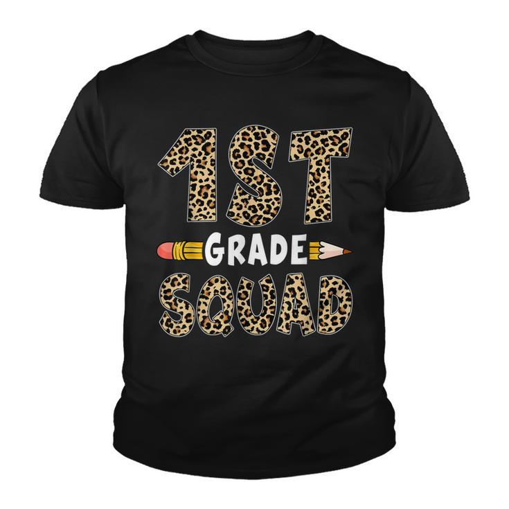 Back To School 1St Grade First Grade Squad Leopard Teacher  Youth T-shirt