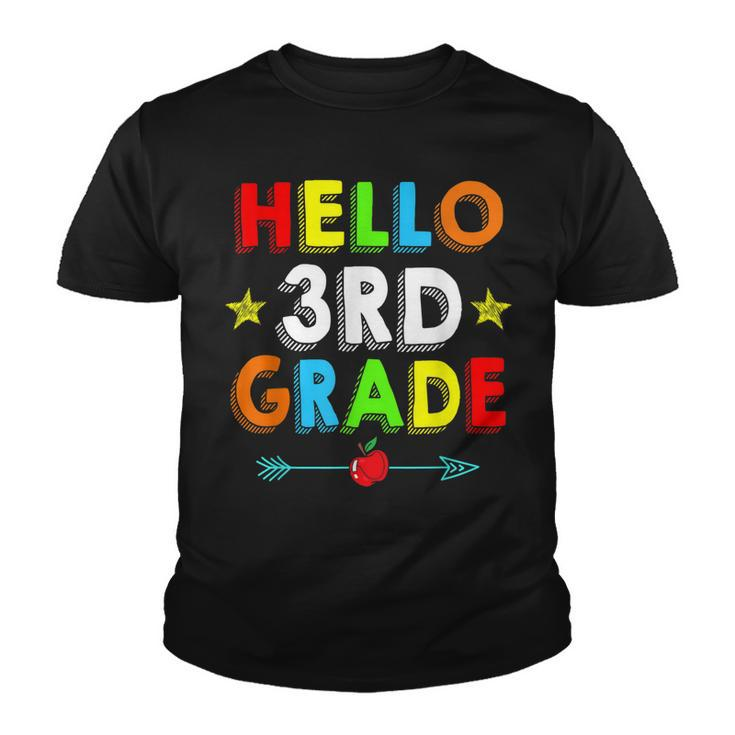Back To School Hello 3Rd Grade Kids Teacher Student  Youth T-shirt
