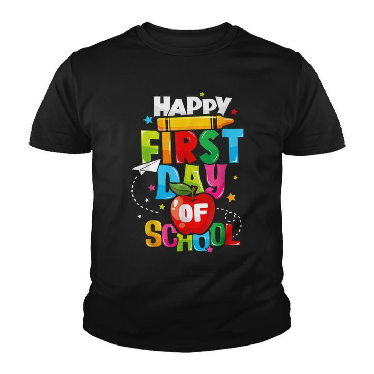 Back To School Teachers Kids Child Happy First Day Of School  Youth T-shirt