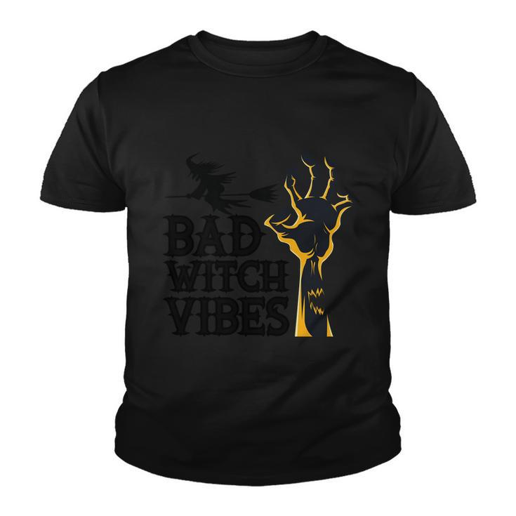 Bad Witch Vibes Halloween Quote V3 Youth T-shirt