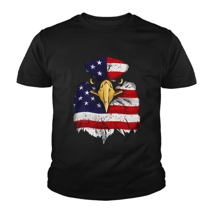 Bald Eagle 4Th Of July American Flag Patriotic Freedom Usa Gift Youth T-shirt