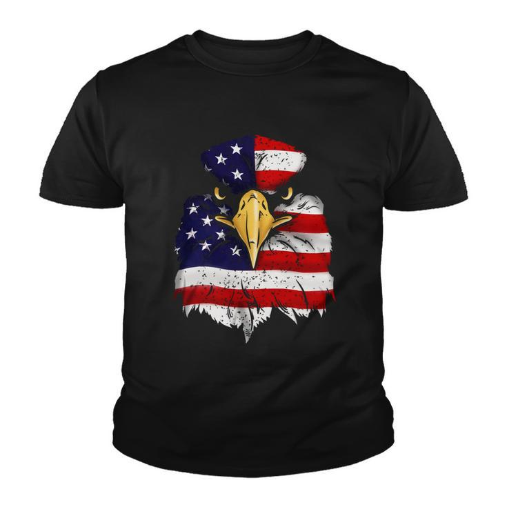 Bald Eagle 4Th Of July American Flag Patriotic Freedom Usa V2 Youth T-shirt