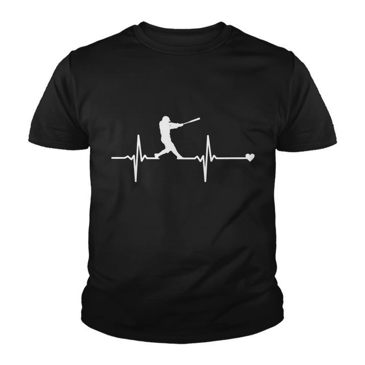 Baseball Heartbeat Pulse Youth T-shirt