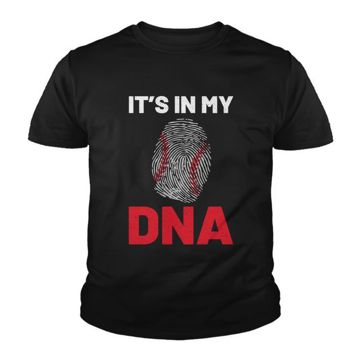 Baseball Player Its In My Dna For Softball Tee Ball Sports Gift Youth T-shirt