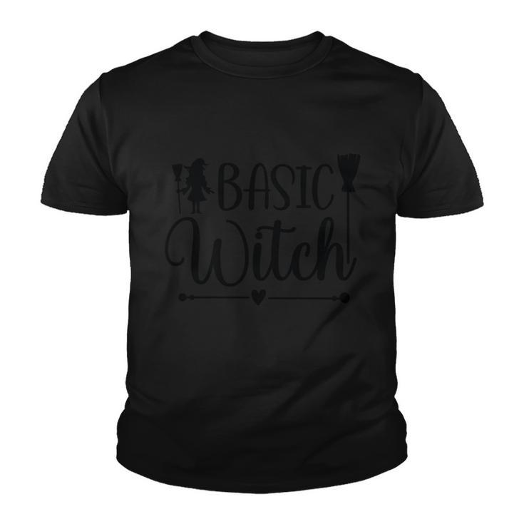 Basic Witch Broom Funny Halloween Quote Youth T-shirt