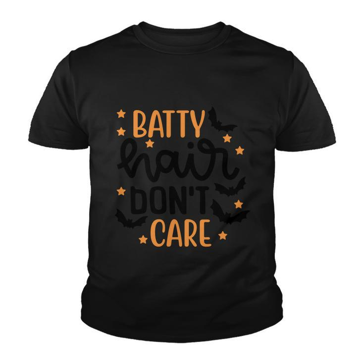 Batty Hair Dont Care Halloween Quote Youth T-shirt