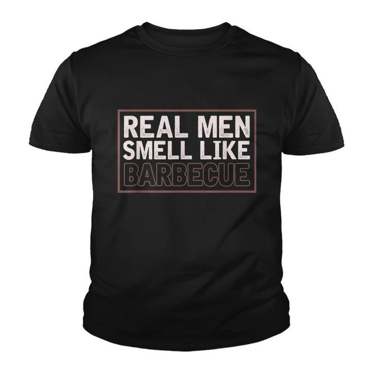 Bbq Grillmaster Men Real Men Smell Like Barbecue Tshirt Youth T-shirt