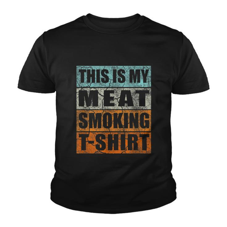 Bbq Smoker Themed Retro Vintage My Meat Smoking Youth T-shirt