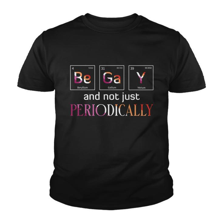 Be Gay Not Just Periodically Pride Month Youth T-shirt