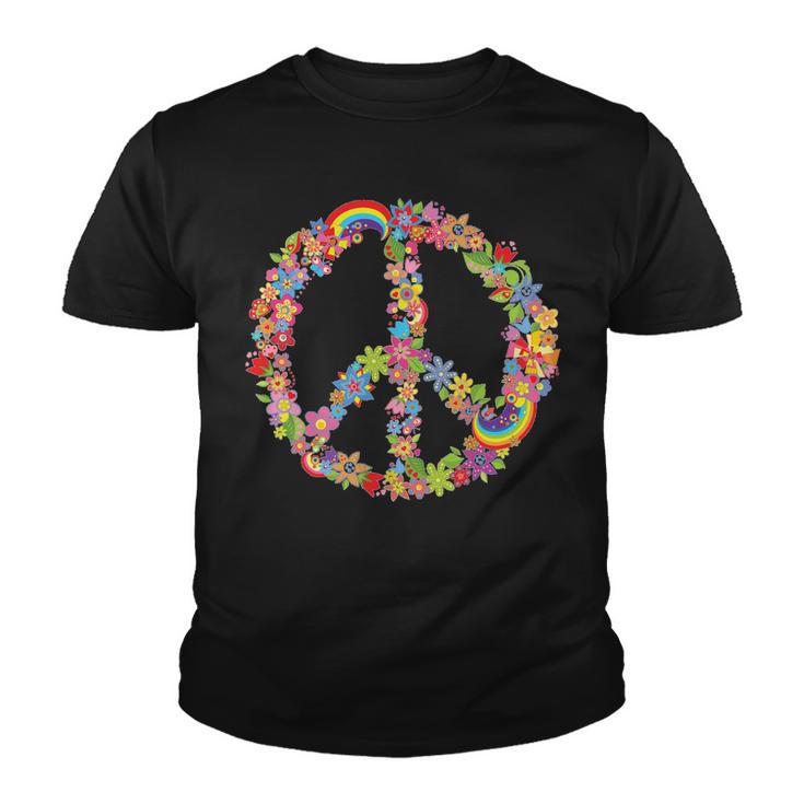 Beautiful Flower Peace Sign Youth T-shirt