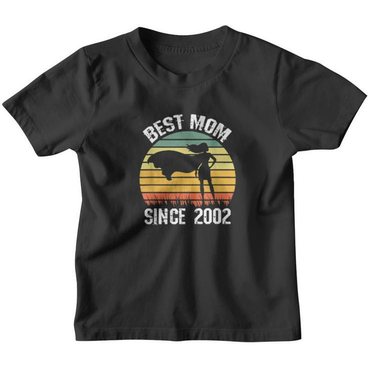 Best Mom Since 2002 Hero Super Mother Birthday Retro Vintage Youth T-shirt