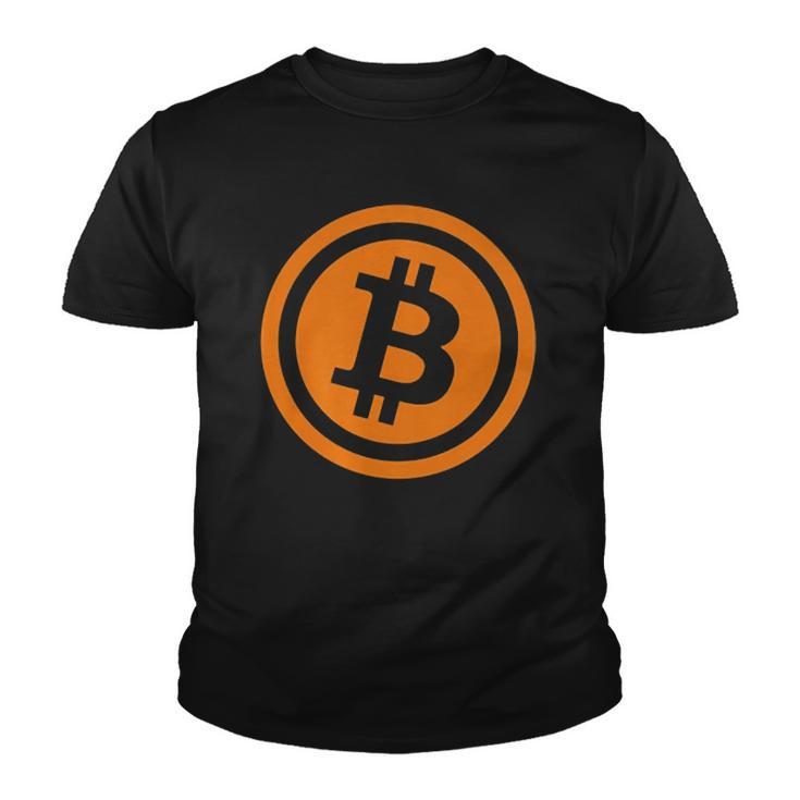 Bitcoin Logo Emblem Cryptocurrency Blockchains Bitcoin  Youth T-shirt