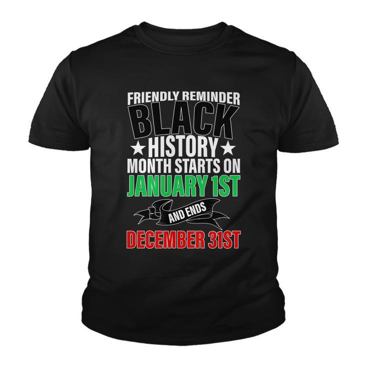 Black History Month All Year Long Youth T-shirt