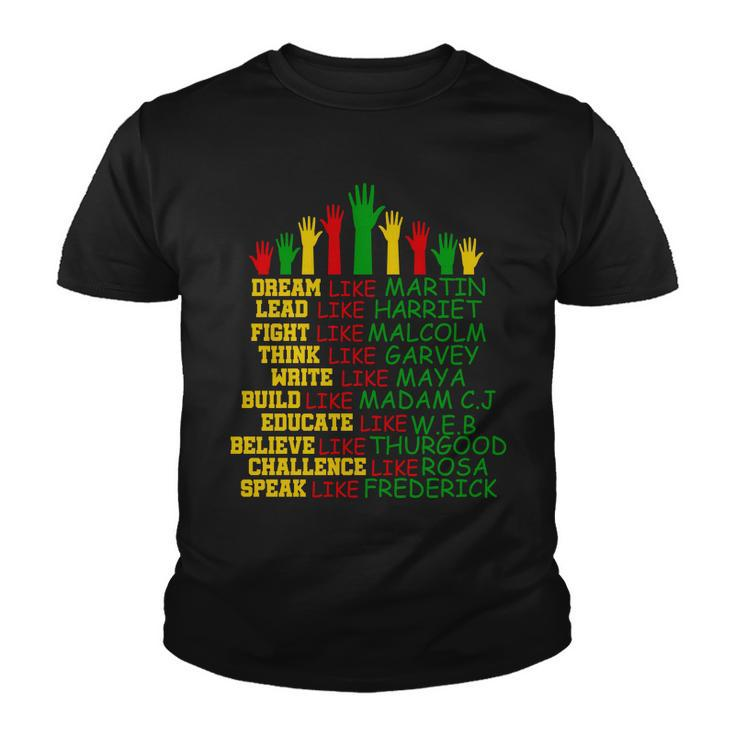 Black History Month Famous Figures Youth T-shirt