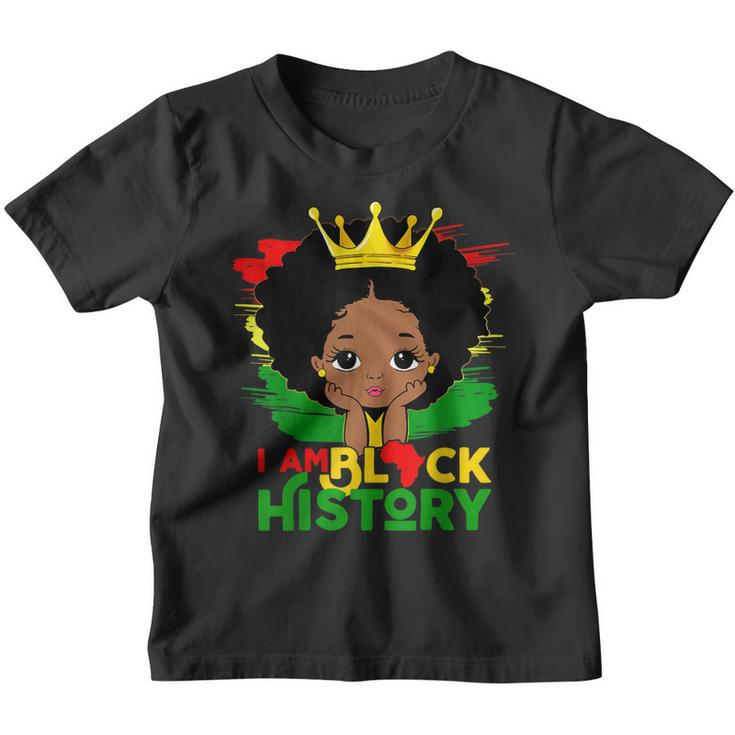 Black Melanin Girl I Am Black History Month Kids  Youth T-shirt