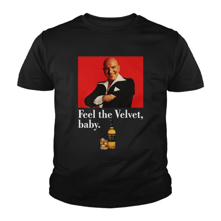 Black Velvet Whiskey Telly Savalas Youth T-shirt