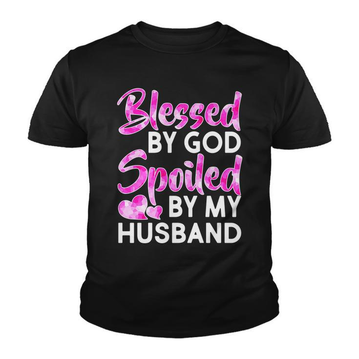 Blessed By God Spoiled By Husband Tshirt Youth T-shirt