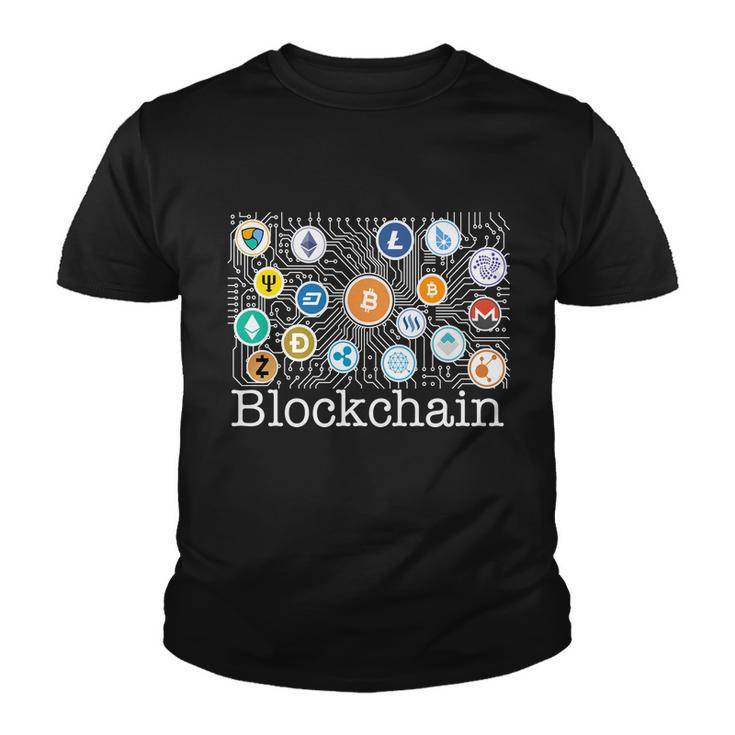 Blockchain Cryptocurrency Logos Youth T-shirt