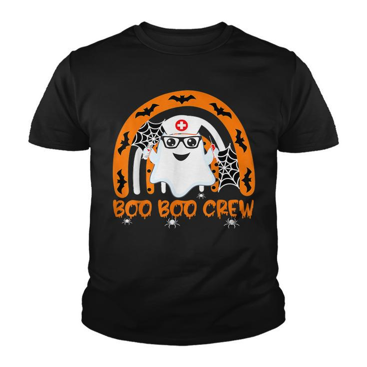 Boo Boo Crew Ghost Doctor Emt Halloween Nurse  Youth T-shirt