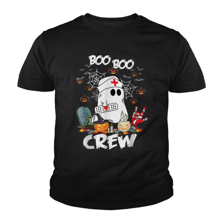 Boo Boo Crew Ghost Nurse Retro Halloween 2022 Nursing Rn  Youth T-shirt