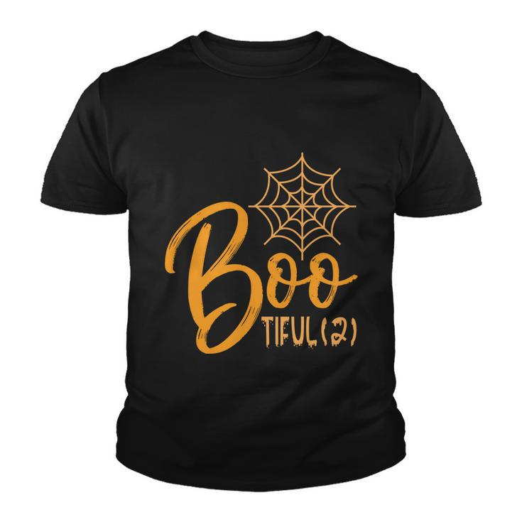 Boo Tiful 2 Halloween Quote Youth T-shirt