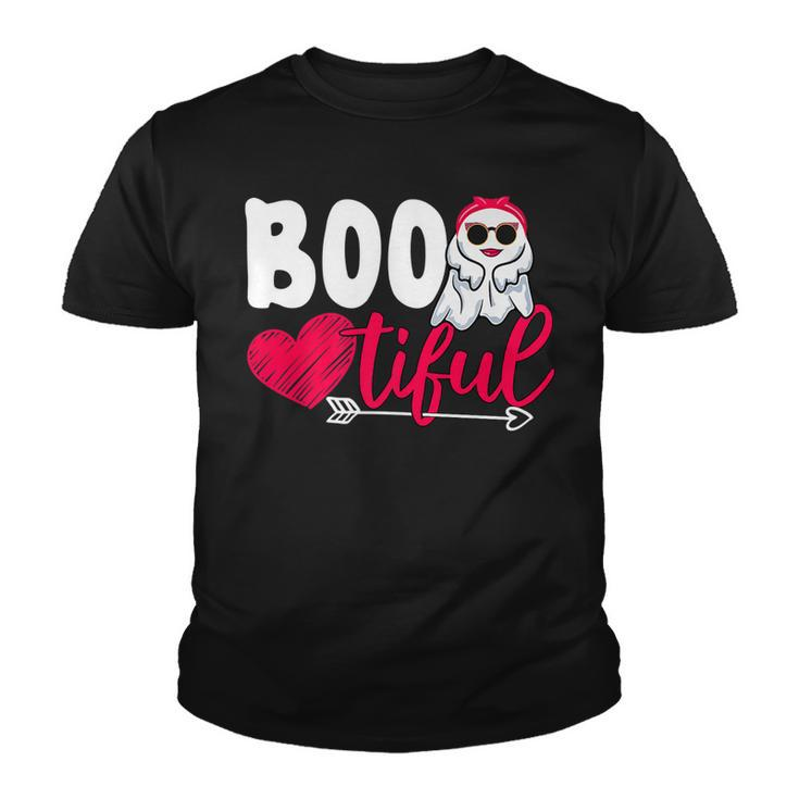 Boo-Tiful Cute Halloween Ghost Costume Boo Crew   Youth T-shirt