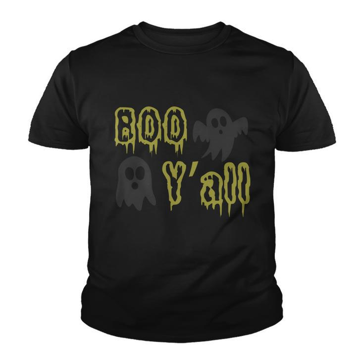 Boo Yall Ghost Boo Halloween Quote Youth T-shirt