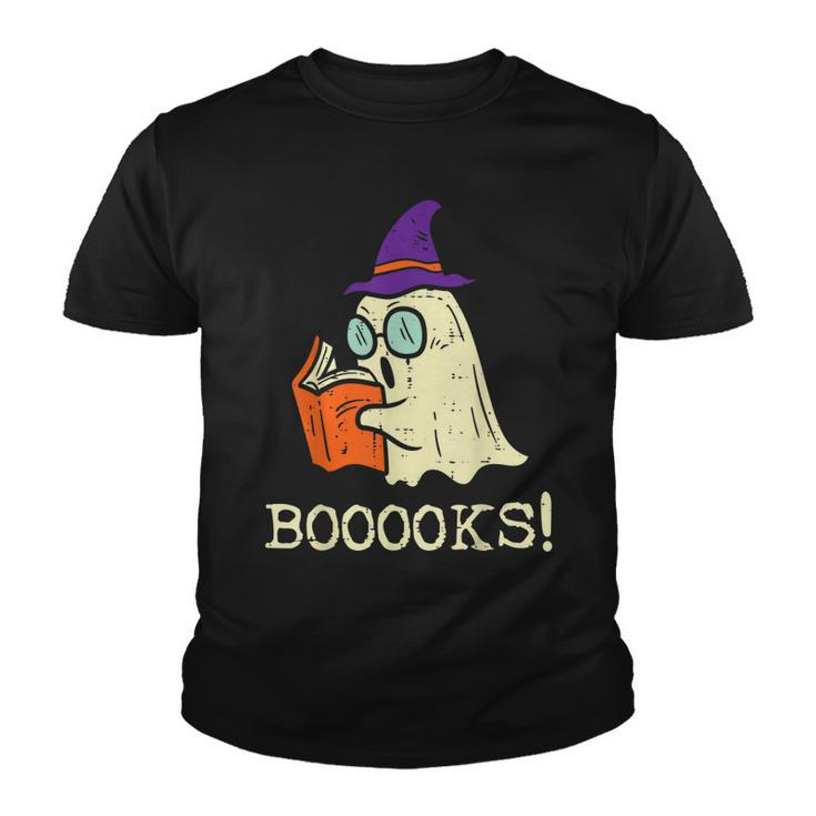 Books Ghost Boo Funny Reading Halloween Teacher Librarian  Youth T-shirt