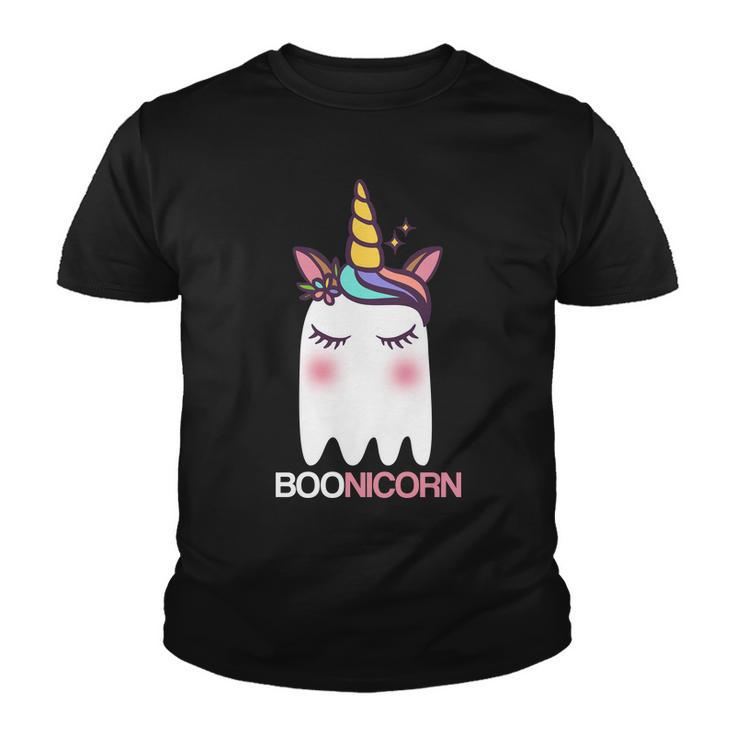 Boonicorn Halloween Unicorn Ghost Youth T-shirt