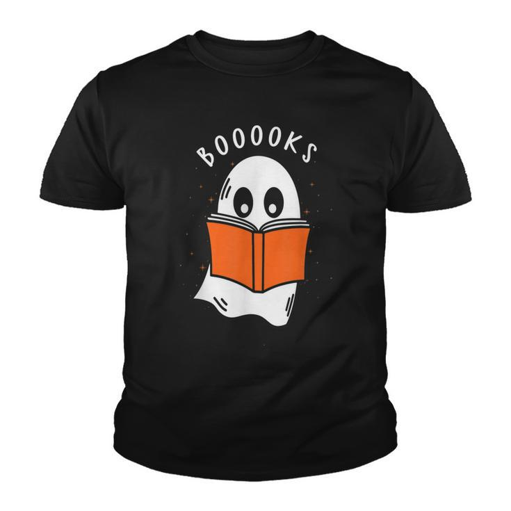 Booooks Ghost Books Halloween Teacher Funny Teacher  Youth T-shirt