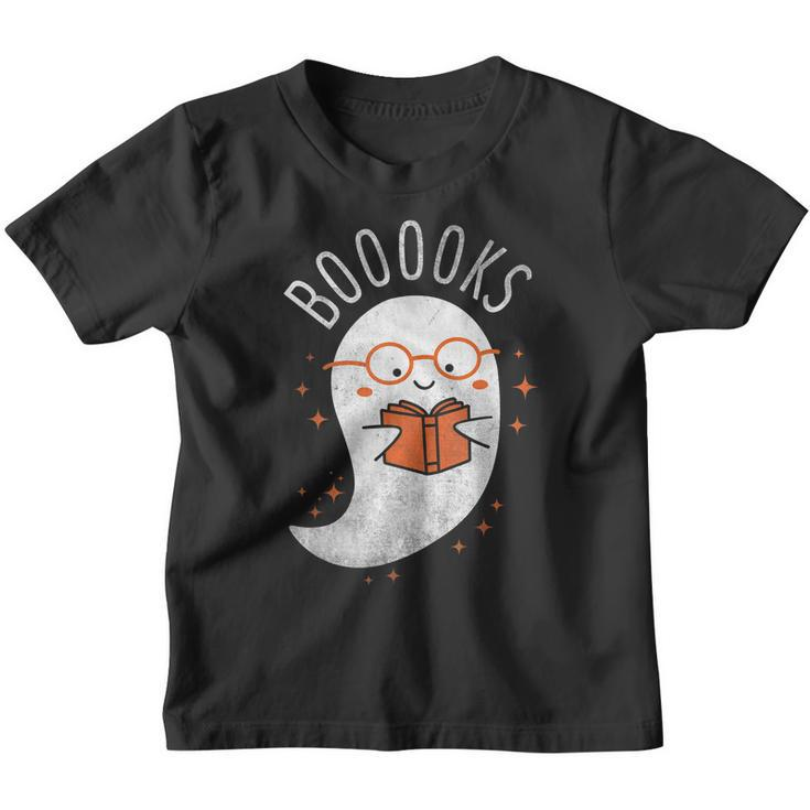 Booooks Ghost Funny Halloween Teacher Book Library Reading V3 Youth T-shirt