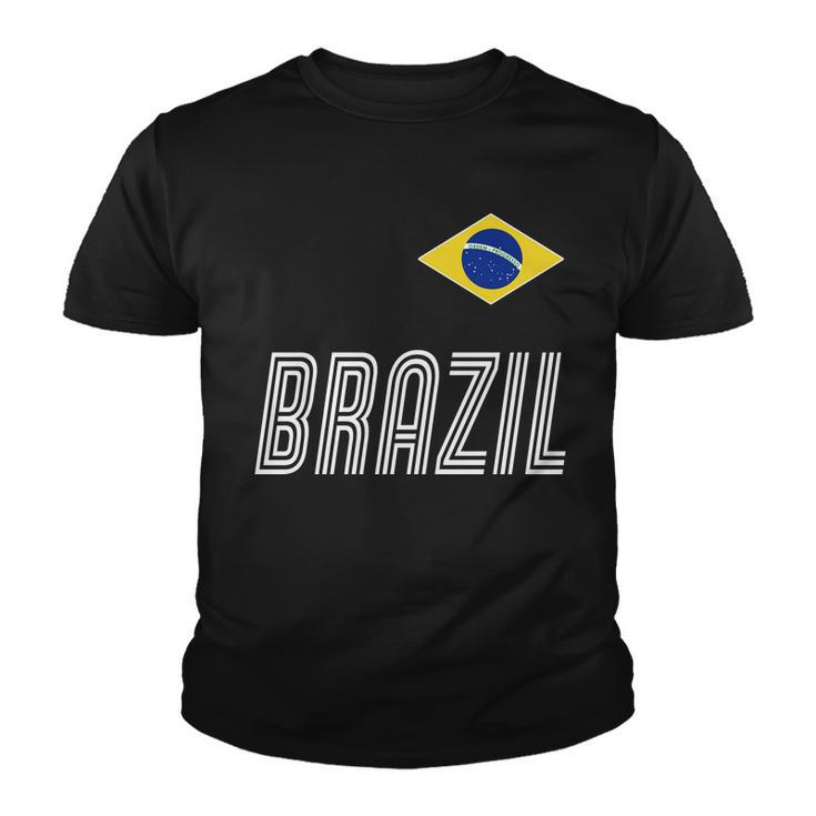Brazil Soccer Team Jersey Flag Youth T-shirt