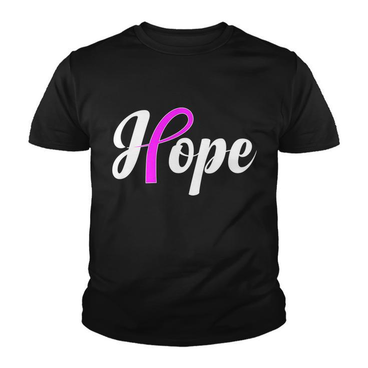 Breast Cancer Hope Ribbon Tribute Logo Youth T-shirt